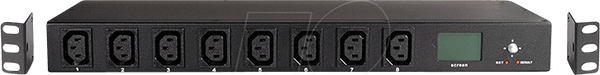 PDU Comutável IP LOGILINK PDU8S01 (Entrada e saída em cascata - IEC C13)