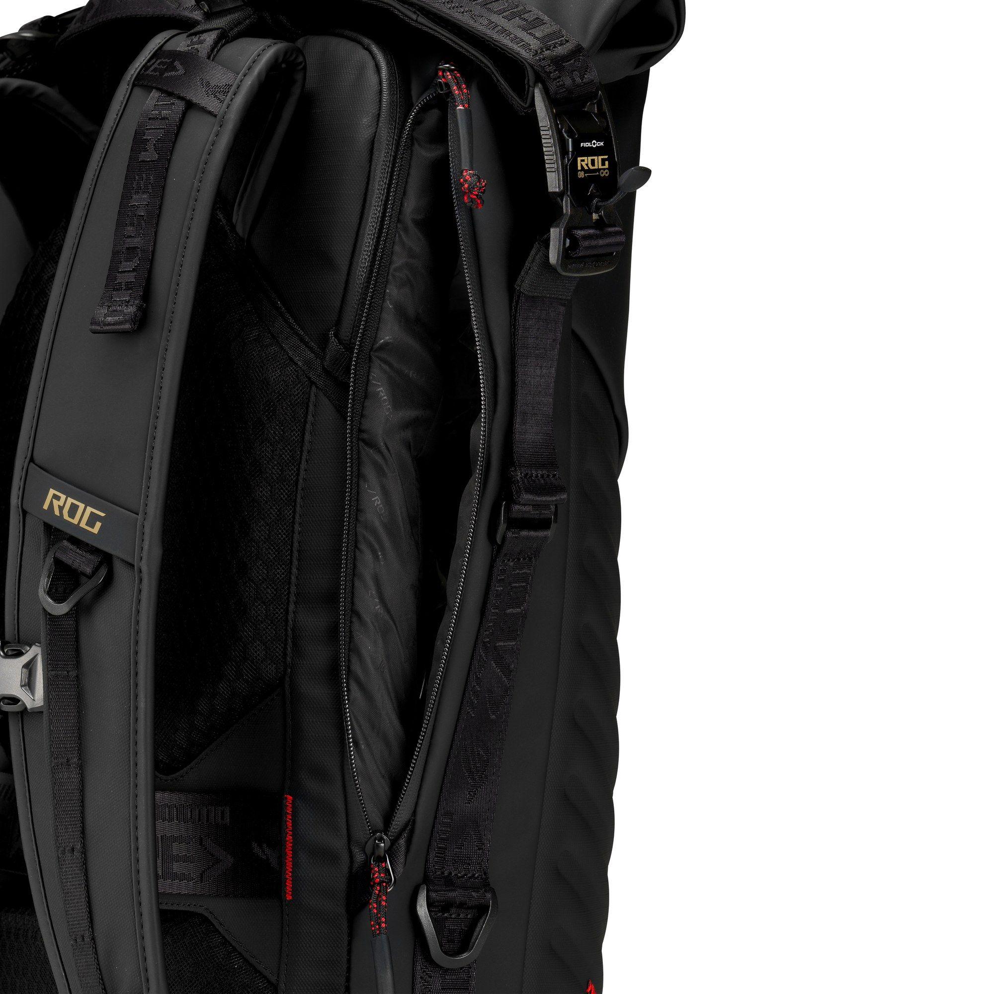 Mochila ASUS ROG SLASH Backpack Edition 20 BP3802 (26 L - Poliéster, Couro PU - 45,7 cm - Preto) — miniatura 4
