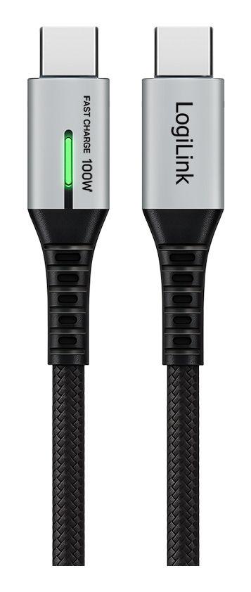Cabo USB-C LOGILINK CU0434 (2 m - USB-C - Preto) — miniatura 2