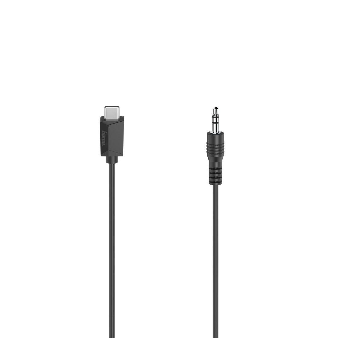 Cabo de Áudio HAMA 00200729 (0,75 m - USB Type-C - 3.5 mm - Preto)