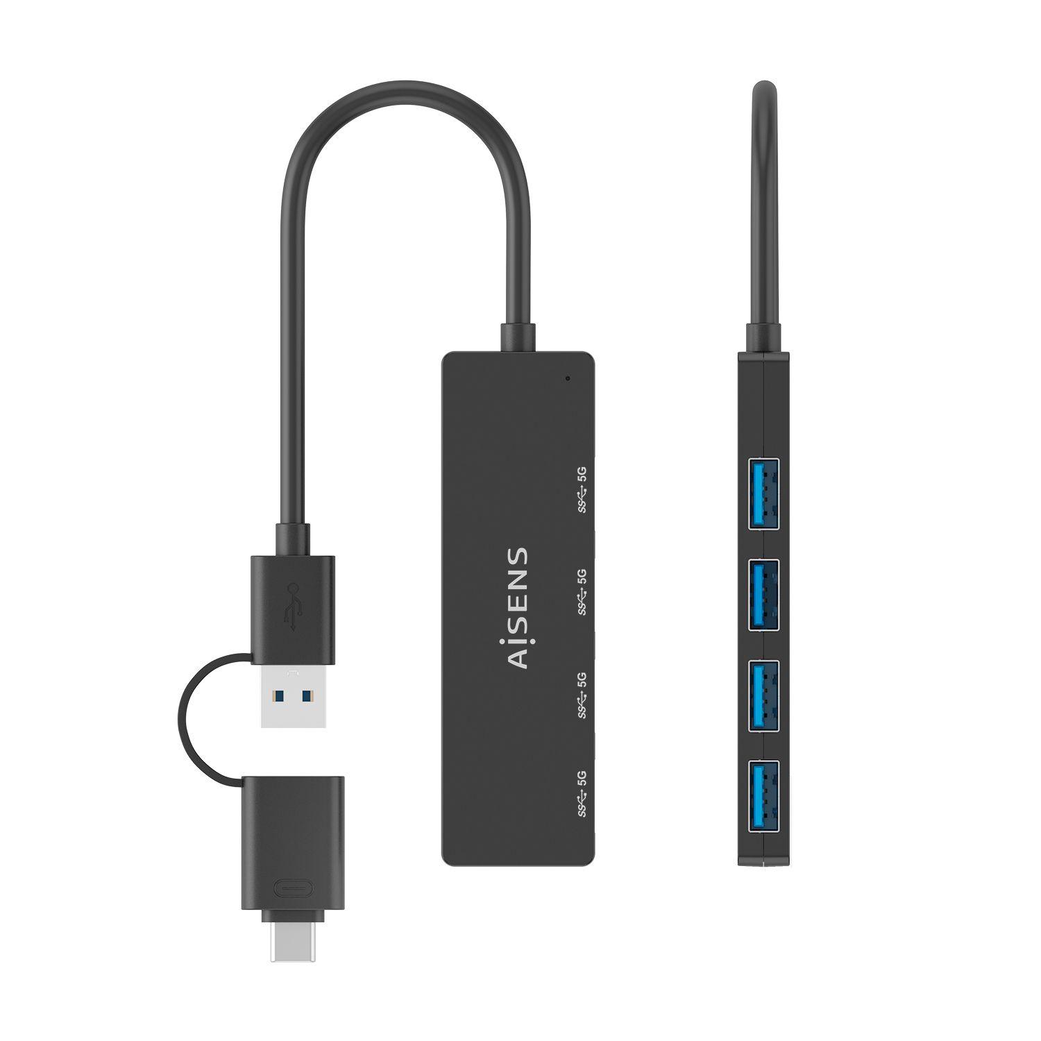 Hub USB AISENS A109-0987 (0,15 m - Preto), miniatura 4