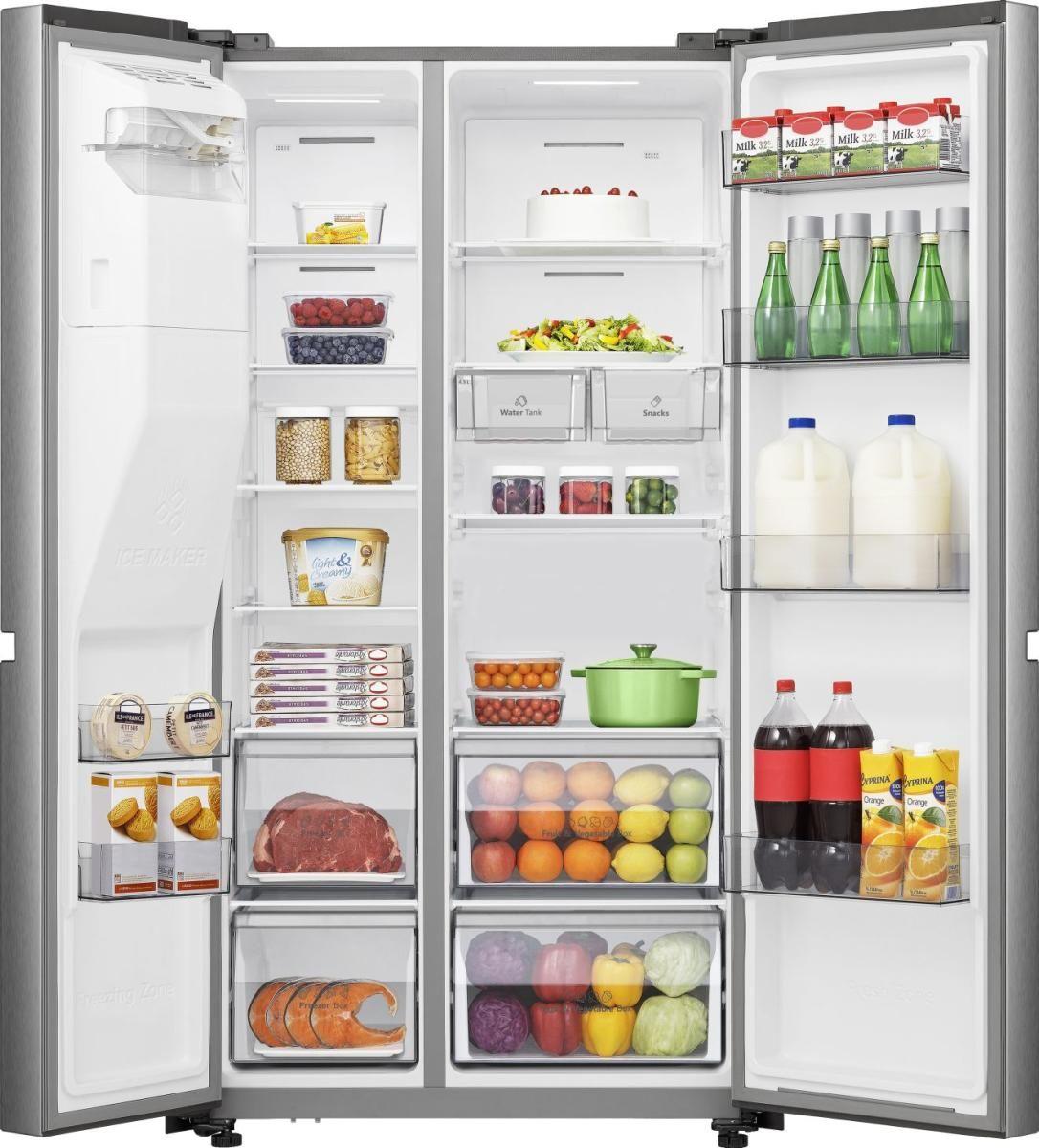 Frigorífico Americano Independente HISENSE RS818N4TIE1 (632 L - 179x91x73 cm - 91 cm - Cinzento Inox), miniatura 3