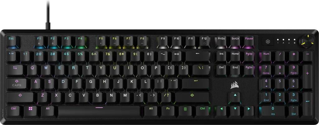 Teclado CORSAIR K70 Core RGB (US - CORSAIR MLX Red - Tamanho completo - Preto)
