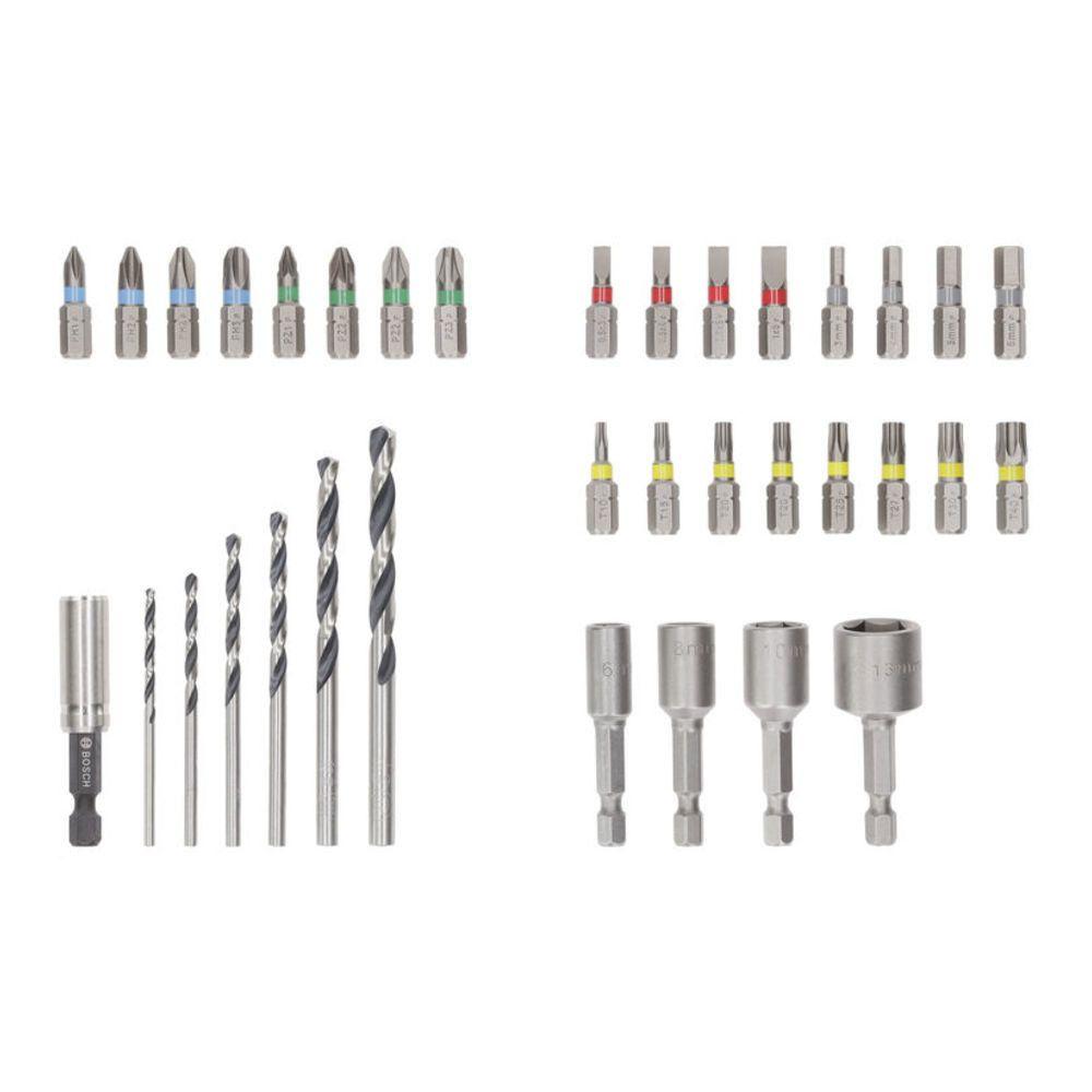 Conjunto de Pontas de Aparafusar e Brocas HSS para Metal BOSCH 2607017729 (35 peças - Encaixe hexagonal 1/4")