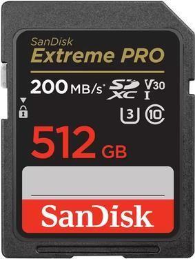 Cartão de Memória SANDISK SDSDXXD-512G-GN4IN (512GB - Classe 10 - 200 MB/s - Preto)