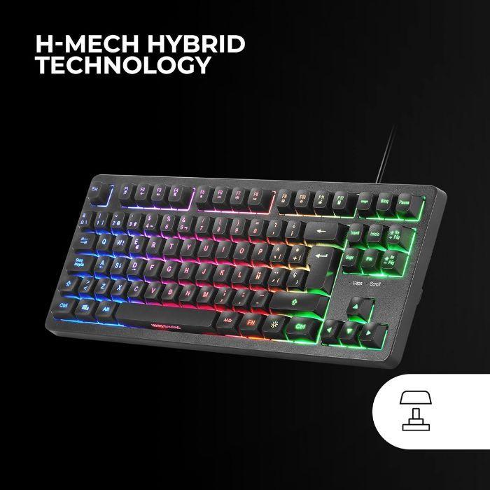 Teclado Gaming MARS GAMING MK023 (Português - Interruptor de membrana - USB - Preto) — miniatura 3