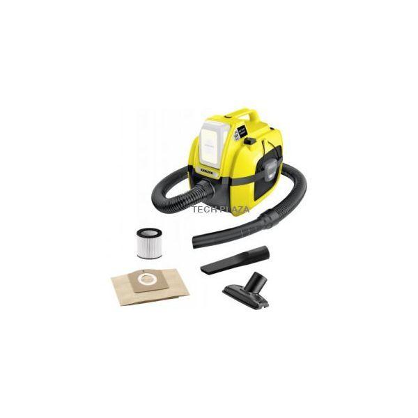 Aspirador Cilíndrico KÄRCHER WD 1 Compact Battery (Altura 31,2 cm - 7 l - Saco para o pó - Preto/Amarelo)