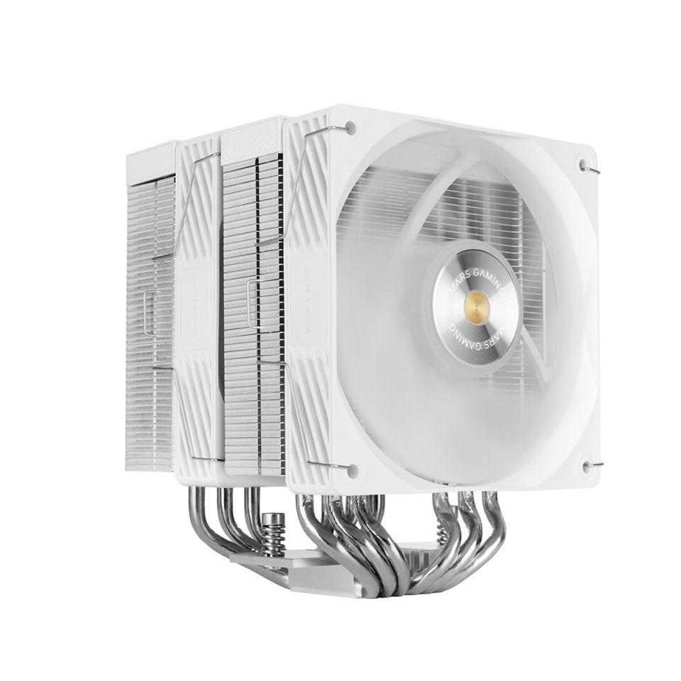 Dissipador de CPU MARS GAMING MCPU-X26PROW (12 cm - 2300 RPM - 4-pin - Branco)