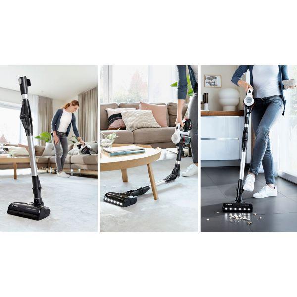 Aspirador Vertical BOSCH BSS711W Unlimited 7 (Branco, Preto e Prateado), miniatura 2