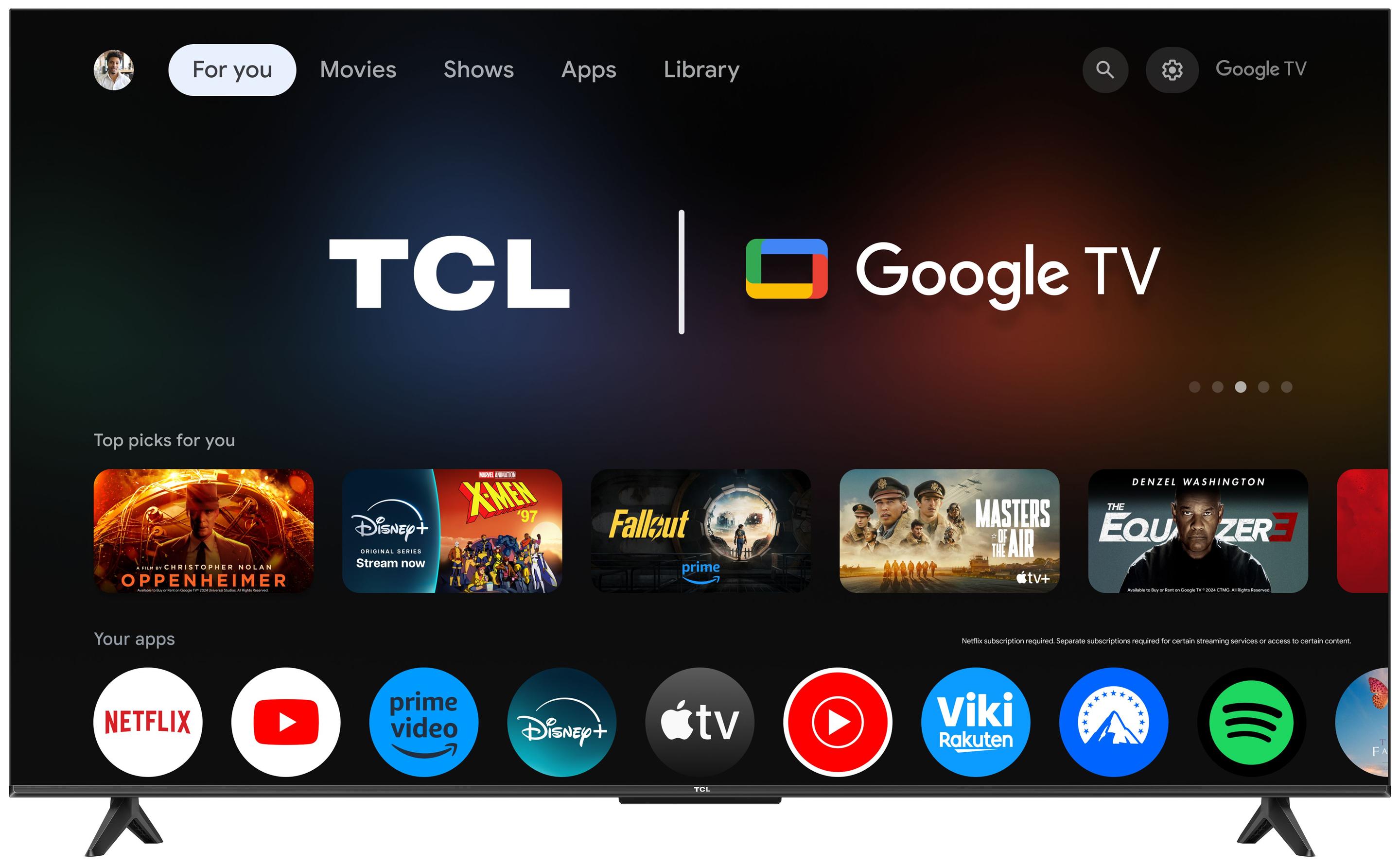 Televisão TCL TV 55P61K (55" - 4K UHD QLED - Alumínio), miniatura 4