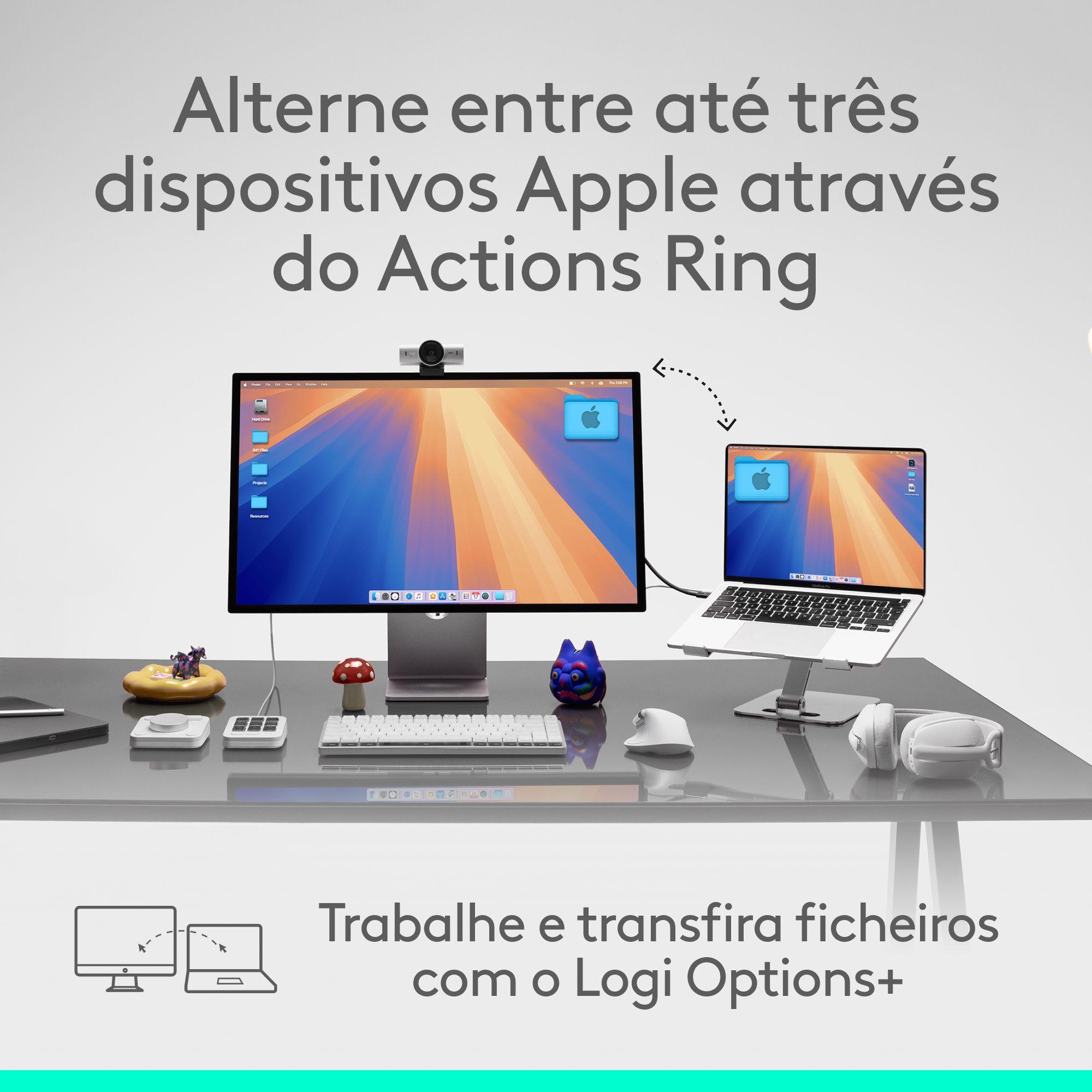 Rato LOGITECH MX Master 4 para Mac (Mão direita - 8000 DPI - Laser - Branco e Prateado) — miniatura 15