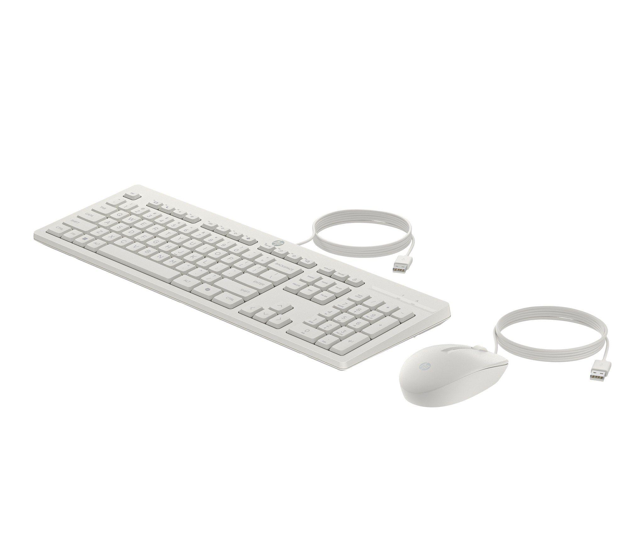 Conjunto de Teclado e Rato HP 225 Combo G2 (Tamanho completo - USB - Com fios - Branco), miniatura 7