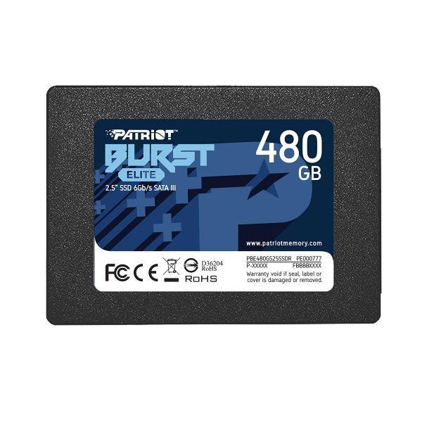 SSD PATRIOT Burst Elite PBE480GS25SSDR (480 GB - 2,5" - SATA - Preto)