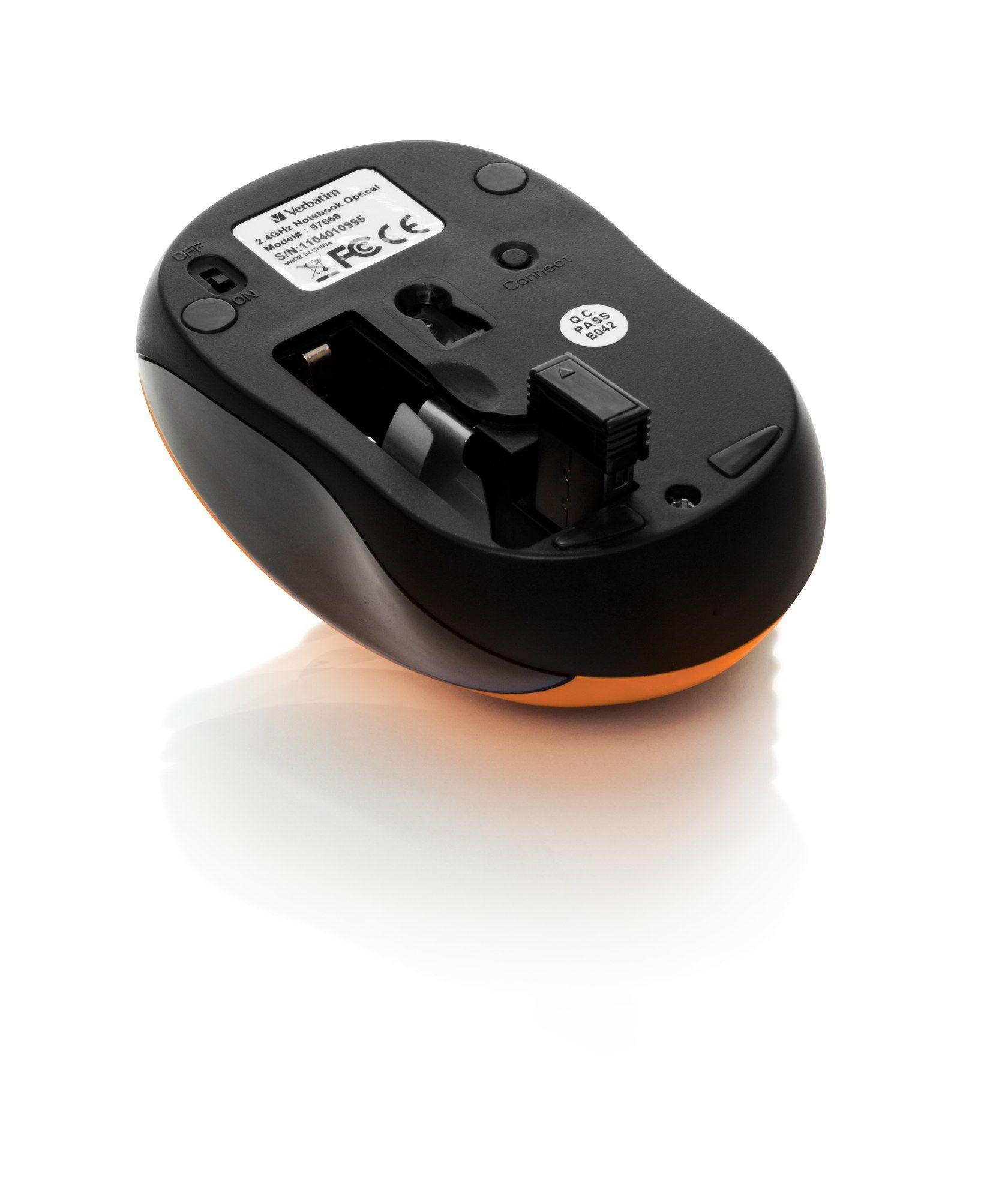 Rato VERBATIM Go Nano (Ambidestro - 1600 DPI - RF Wireless - Laranja), miniatura 6