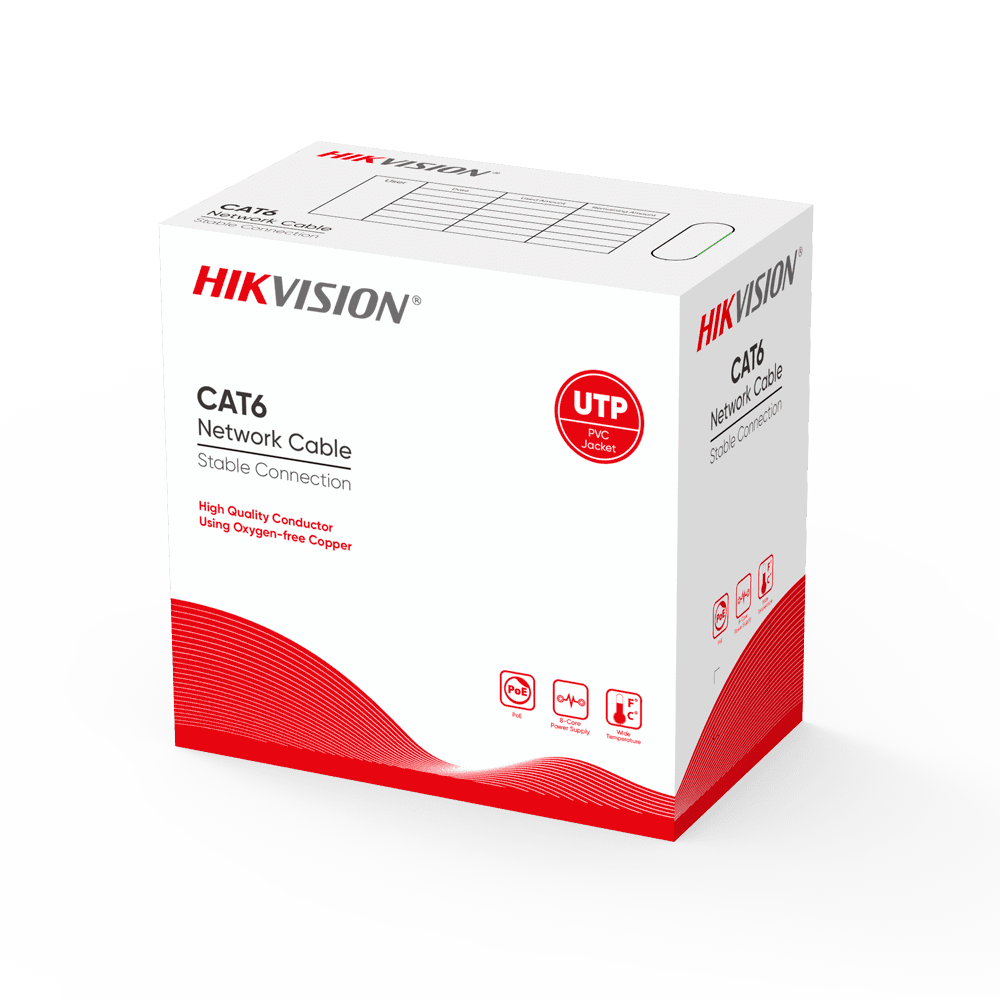 Cabo de Rede HIKVISION DS-1LN6-UE-W (305 m - Cat. 6 - Branco)