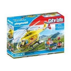 Helicóptero de Resgate PLAYMOBIL City Life 71203 (4 a 10 anos)