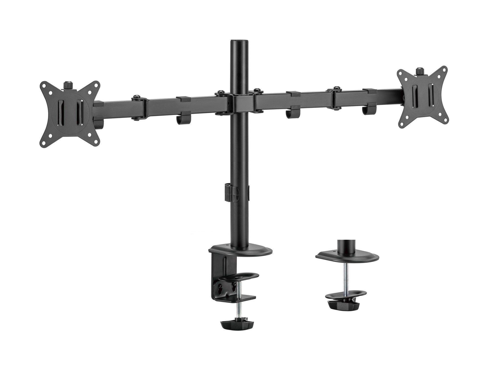 Suporte de Secretária para Monitor Duplo EQUIP 650157 (75 x 75 mm e 100 x 100 mm - 100 x 100 mm - 75 x 75 mm - Preto)