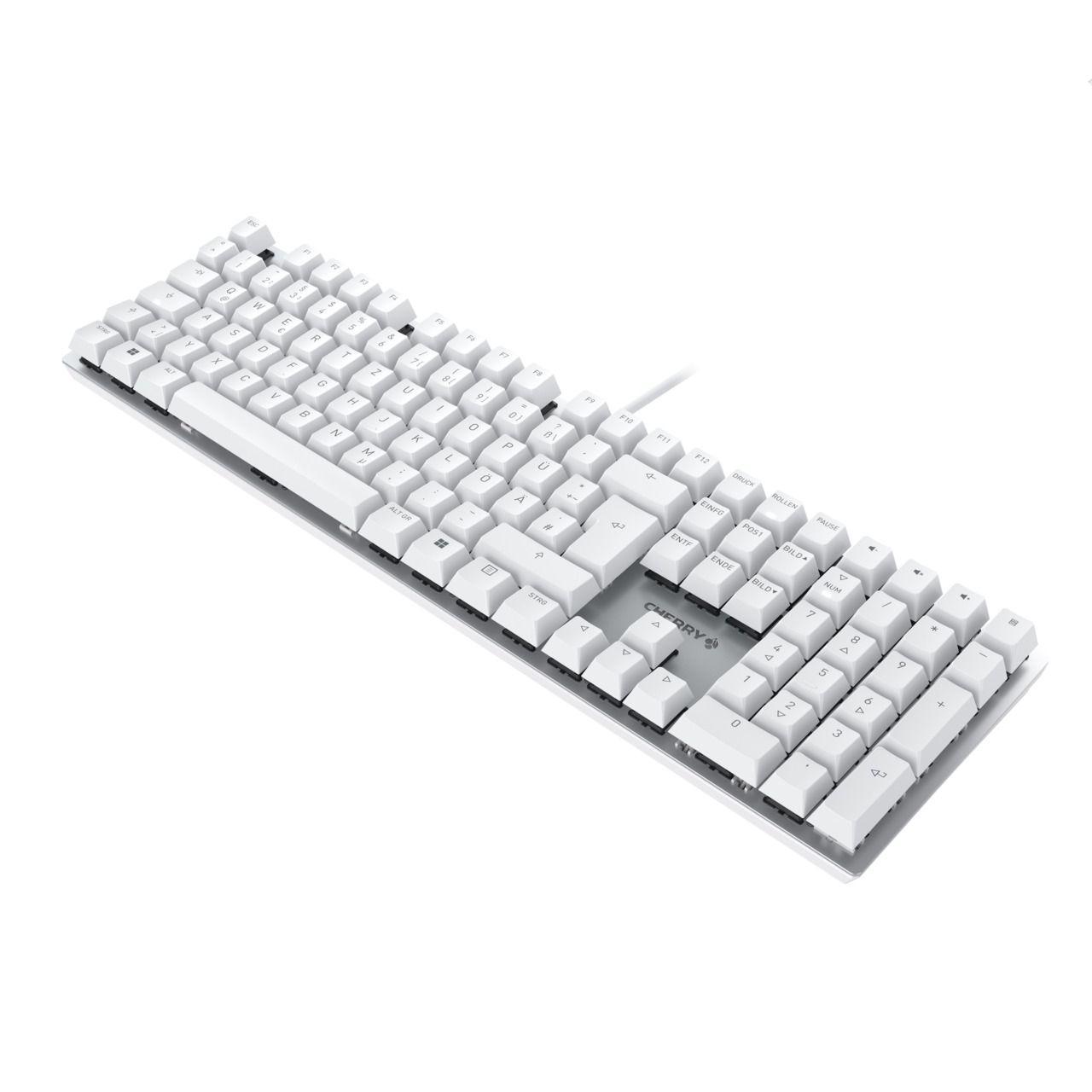 Teclado CHERRY KC 200 MX (Alemão - Cherry MX Silent Red - Tamanho completo - Prateado e Branco) — miniatura 2