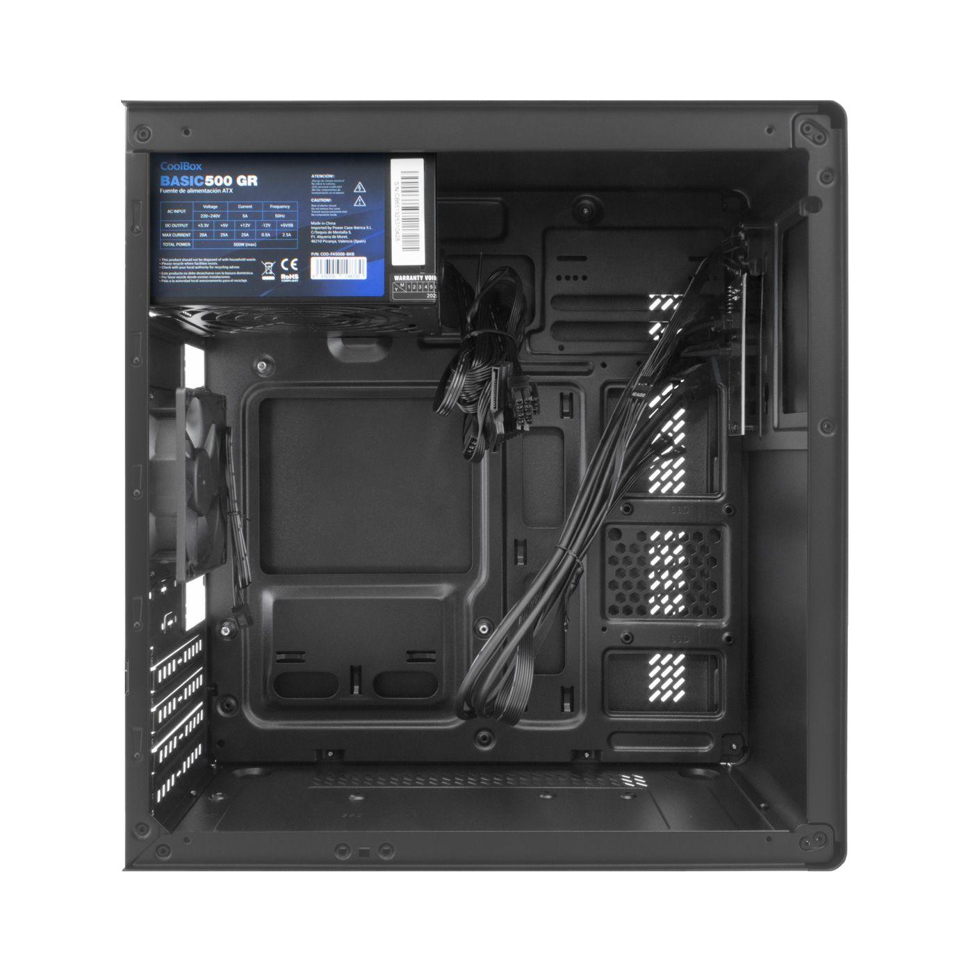 Caixa de Computador Micro ATX COOLBOX M640C (Micro ATX - Aço SPCC, 0,6 mm - Até 300 mm - Preto) — miniatura 4