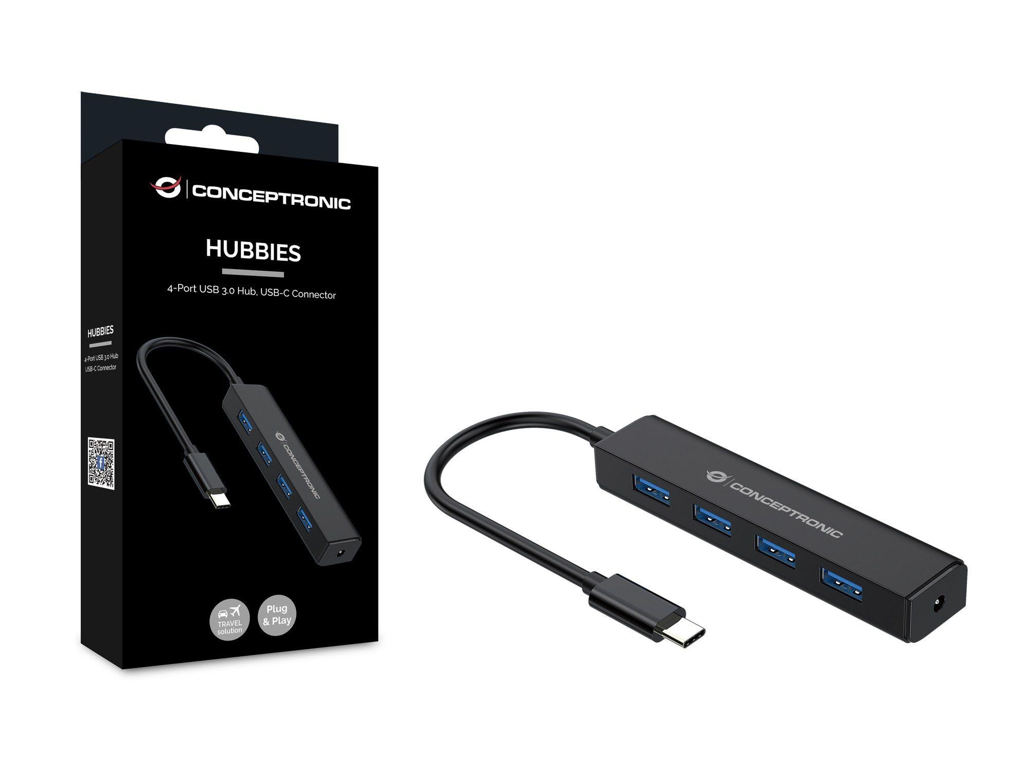 Hub USB-C CONCEPTRONIC CTC4USB3 (0,15 m - Preto) — miniatura 4