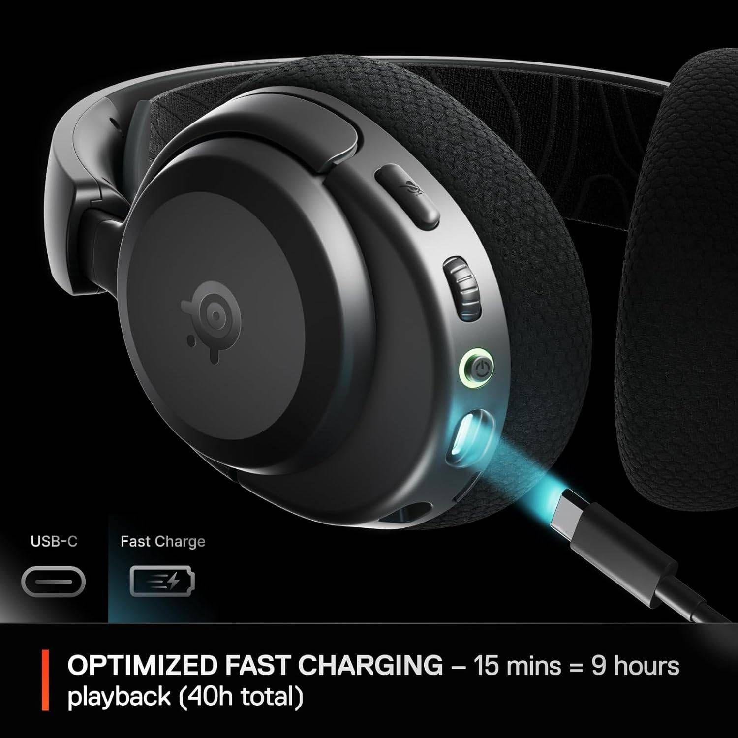 Headset Gaming STEELSERIES Arctis Nova 3P (Binaural - Sem fios - Circum-aural - Preto) — miniatura 5