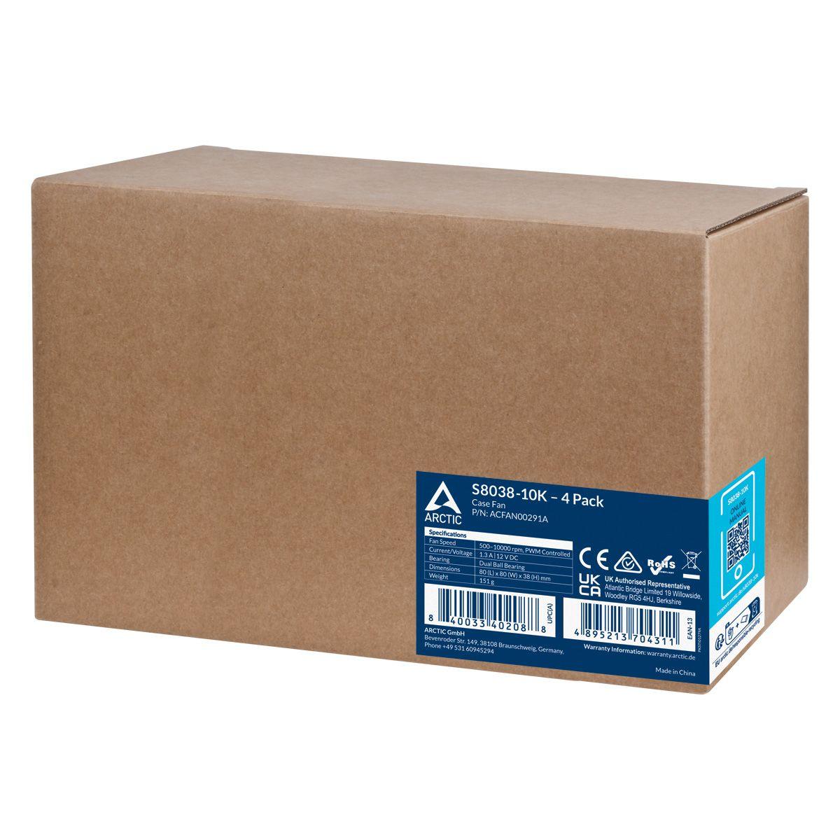 Ventoinhas para Caixa de PC ARCTIC S8038-10K (Preto) — miniatura 6