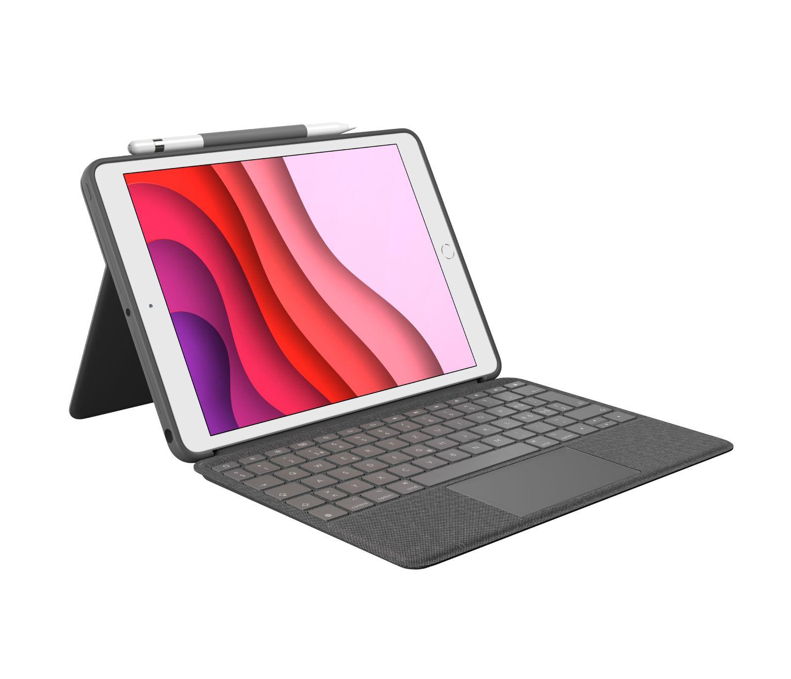 Teclado LOGITECH Combo Touch para iPad 7.ª Geração (Suíço - Mini - Smart Connector - Grafite) — miniatura 2