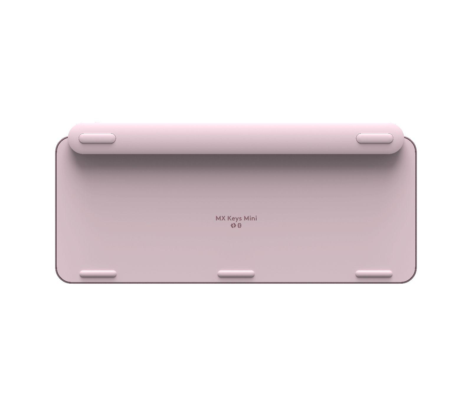Teclado LOGITECH MX Keys Mini (Espanhol - RF Wireless + Bluetooth - Sem fios - Rosa) — miniatura 2
