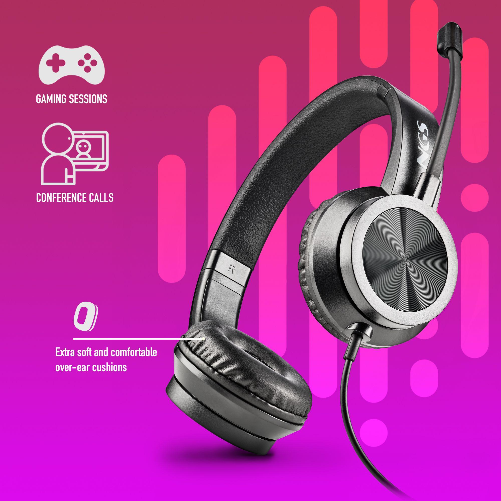 Headset Gaming NGS MSX11 PRO (Binaural - Com fios - Supra-aural - Preto), miniatura 5