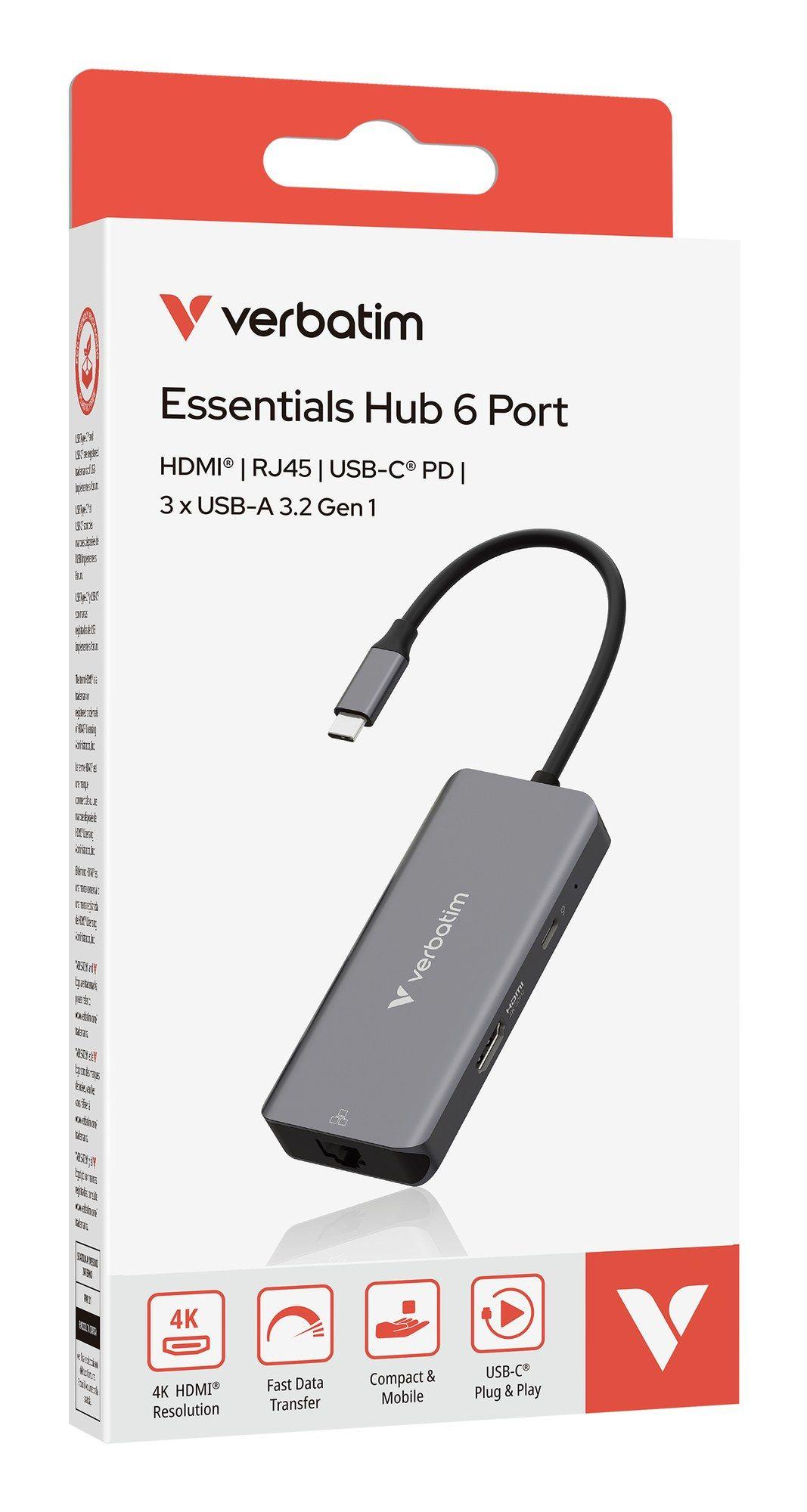 Hub USB-C VERBATIM 32157 (0,15 m - Cinzento) — miniatura 3