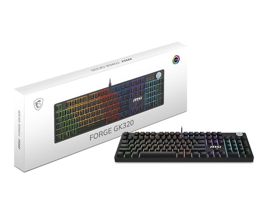 Teclado MSI FORGE GK320 RED (Inglês - Mecânico Red - Tamanho completo - Preto) — miniatura 5