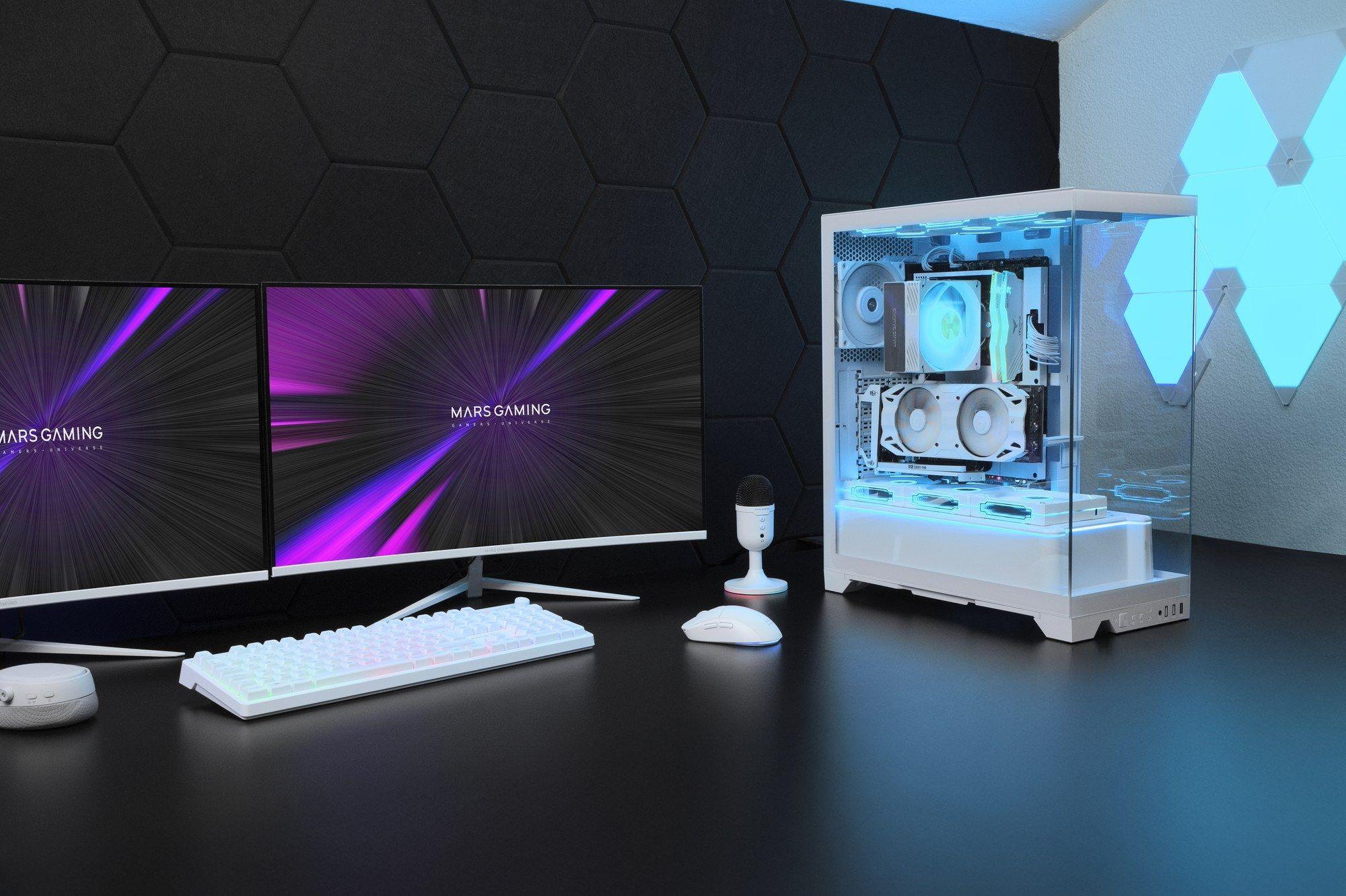 Caixa de Computador MARS GAMING MCPRISMAW (ATX, Micro ATX, Mini-ITX - Midi Tower - Vidro temperado - Branco) — miniatura 7