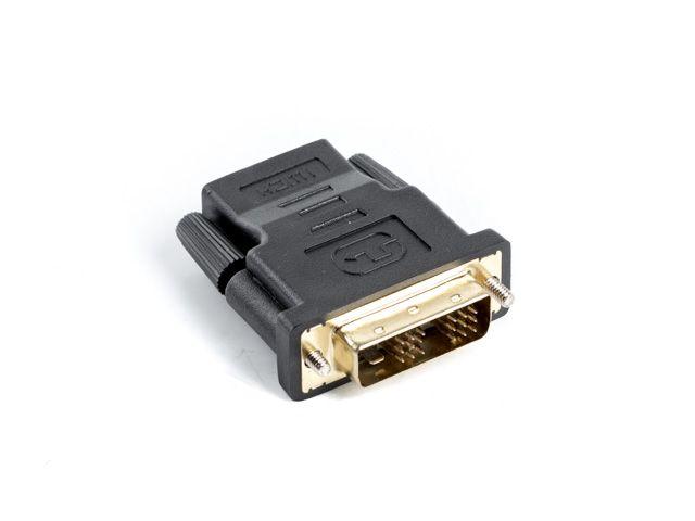 Adaptador HDMI para DVI-D LANBERG AD-0013-BK (1.4 com Ethernet - DVI-D 18+1 Single Link - Preto)