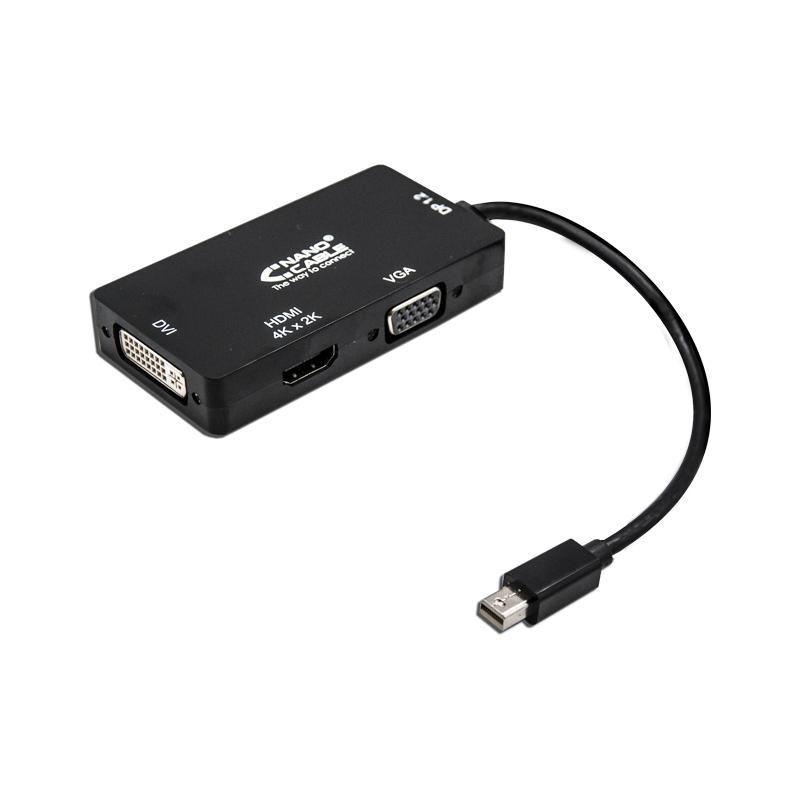 Conversor NANOCABLE 10.16.3302-BK Mini DisplayPort para VGA/DVI/HDMI (0,15 m - Mini DisplayPort - VGA/DVI/HDMI - Preto), miniatura 4