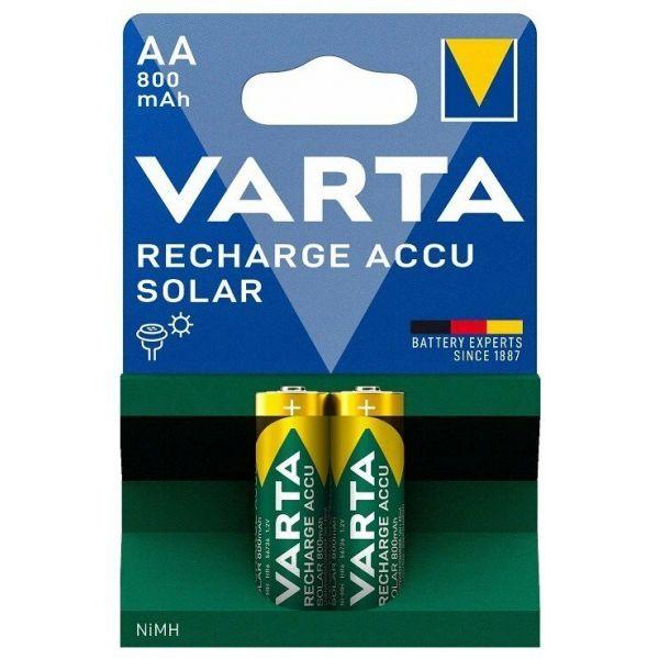 Pilha Recarregável VARTA Solar AA NiMH 800 mAh (Azul e Verde)