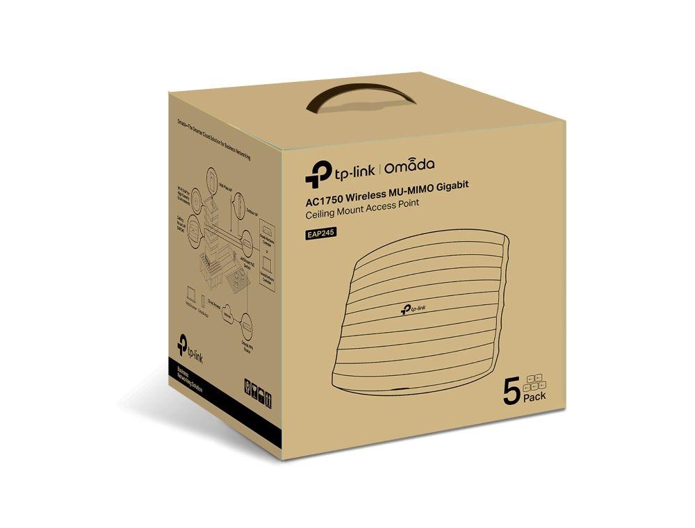 Ponto de Acesso Wi-Fi TP-LINK Omada EAP245 (1750 Mbit/s - 2,4 e 5 GHz - 2x RJ-45 - Branco), miniatura 5