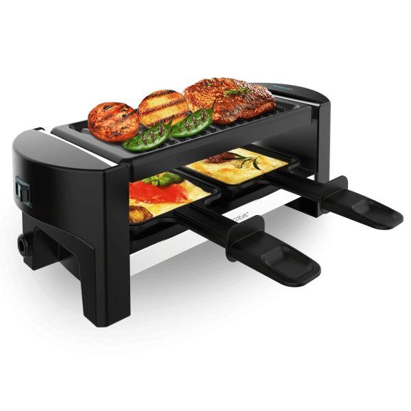 Raclette e Grelhador Elétrico CECOTEC Cheese&Grill 3200 Pocket (Altura 10 cm - Preto)
