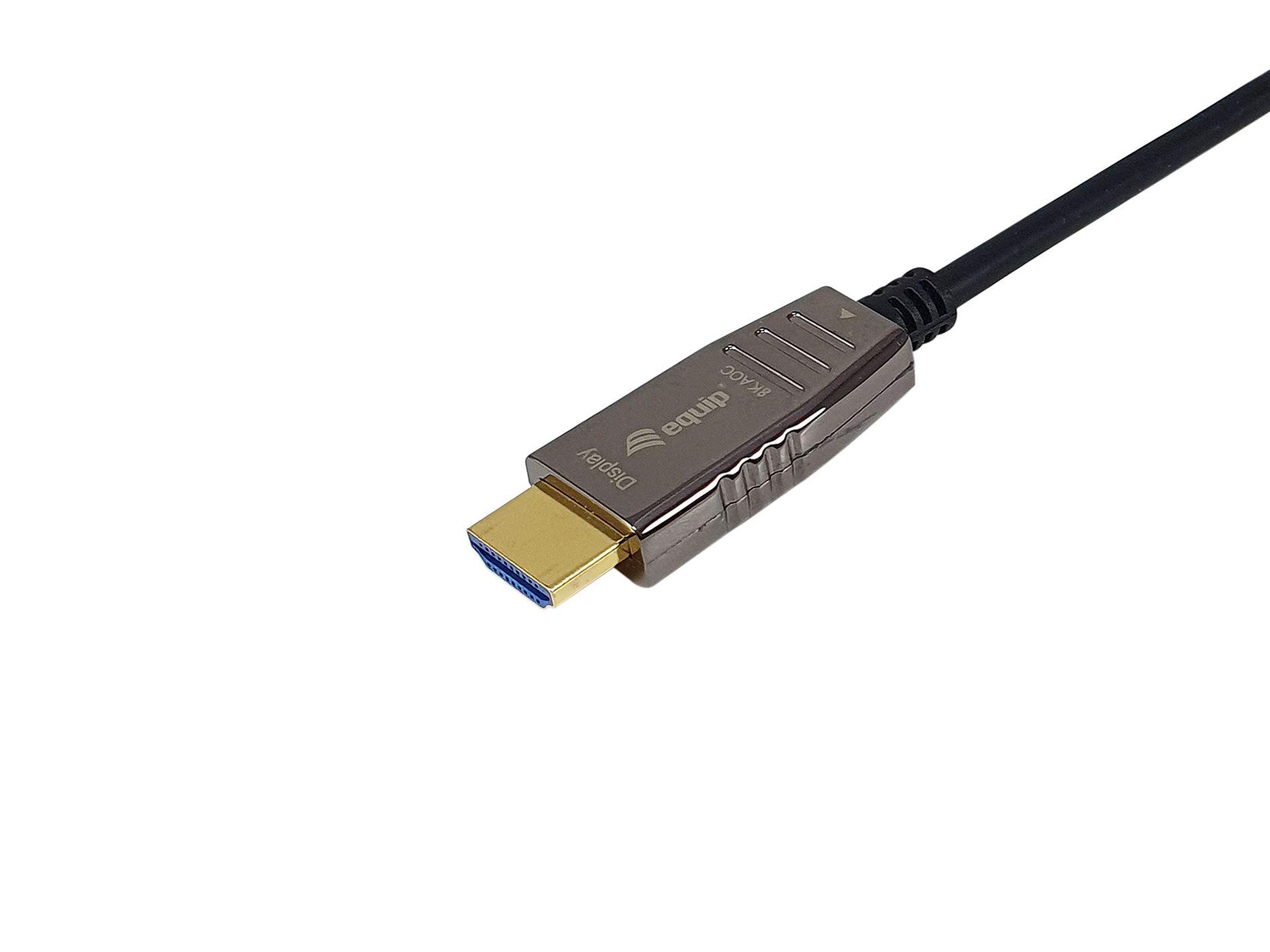 Cabo HDMI Ativo Óptico EQUIP 119451 (15 m - 240 Hz - HDMI Type A - Preto), miniatura 2