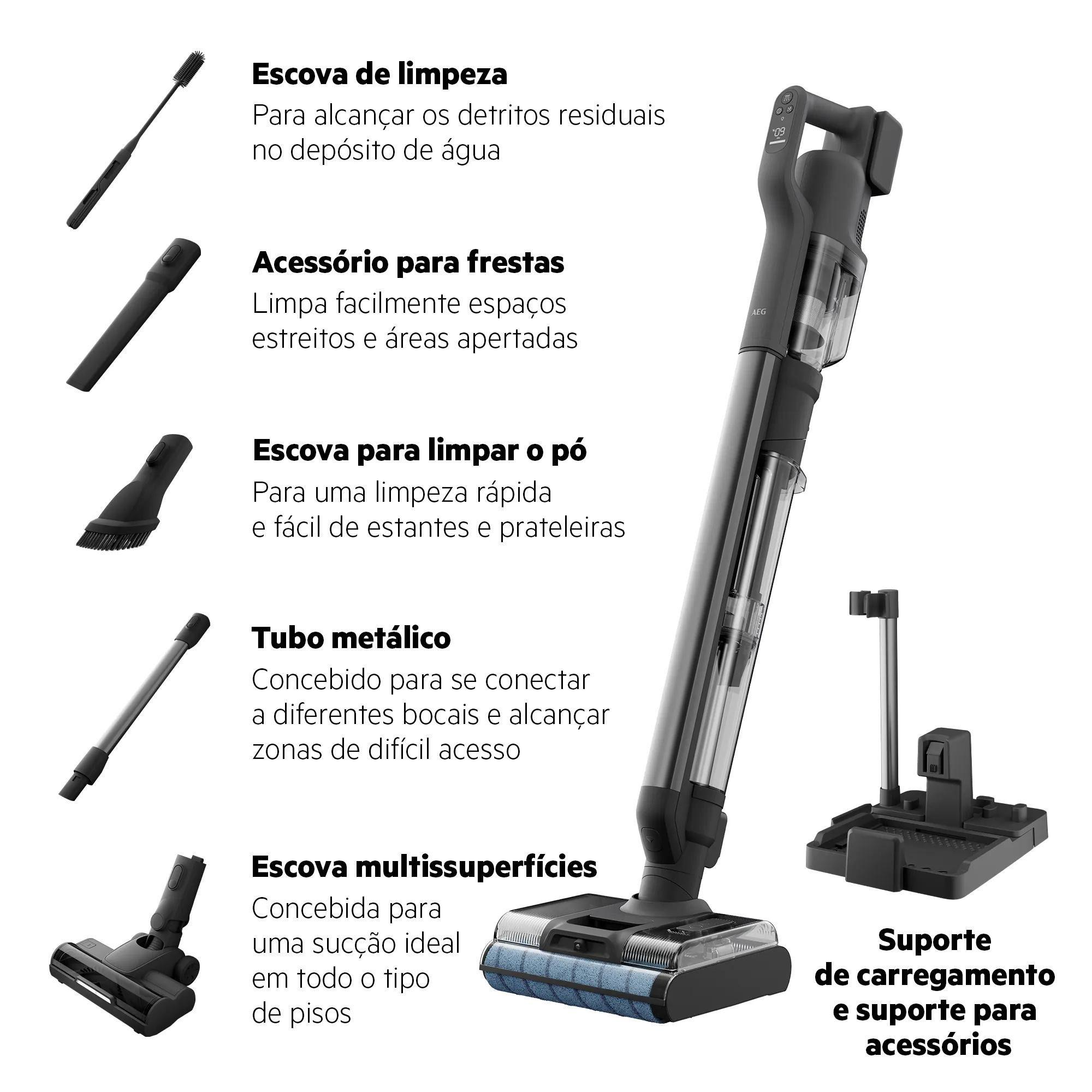 Fregadora Aspirador Vertical AEG AW82U2DG (Altura 110 cm - Cinzento), miniatura 27