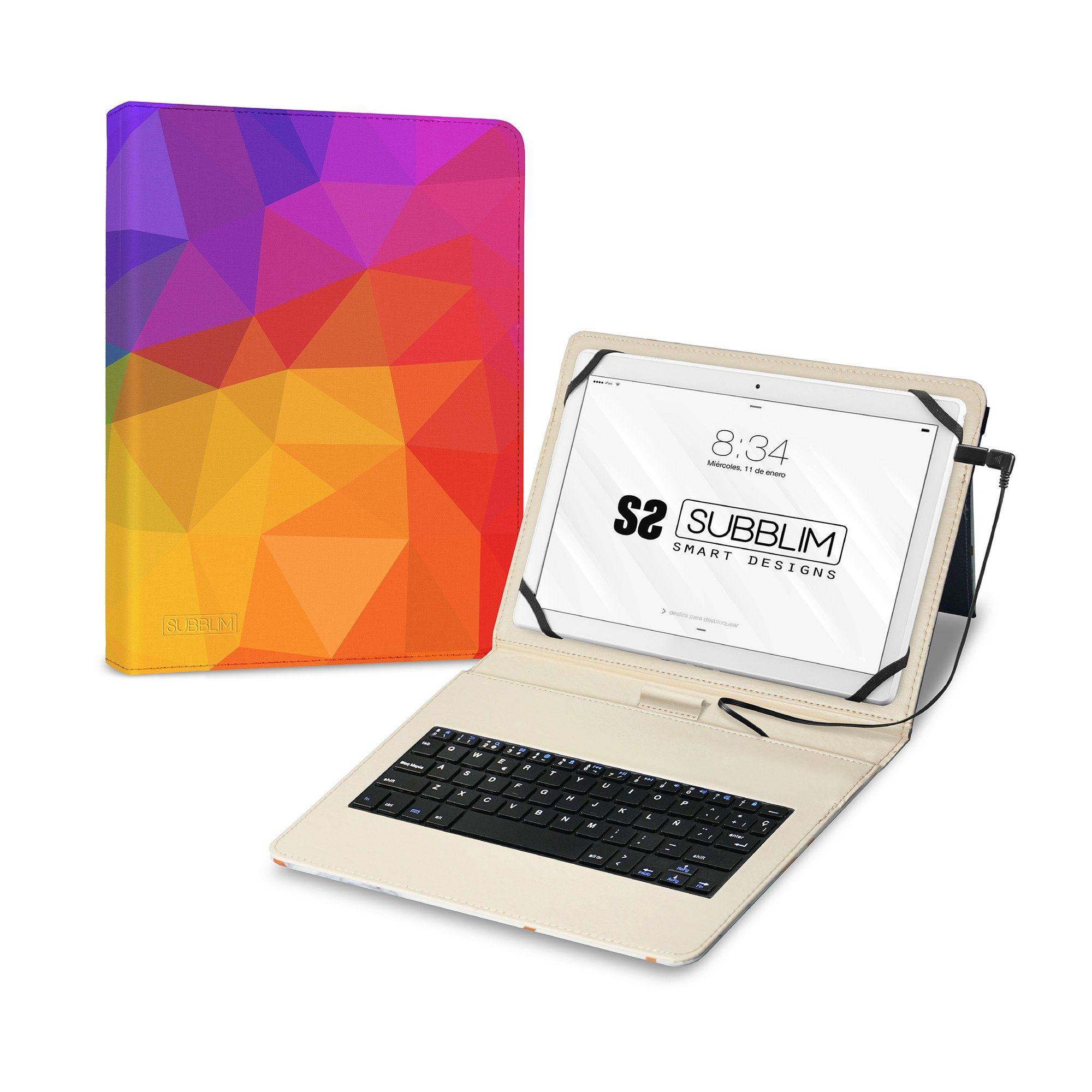 Teclado SUBBLIM Keytab USB 11” (Espanhol - Micro-USB - USB com fios - Multicor)