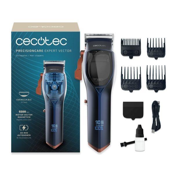 Máquina de Cortar Cabelo CECOTEC PrecisionCare Expert Vector (Cerâmica - Preto)
