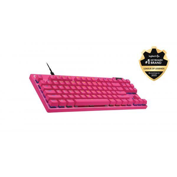 Teclado LOGITECH G PRO X RAPID (Francês - Magnético-mecânicos - USB - Rosa) — miniatura 2