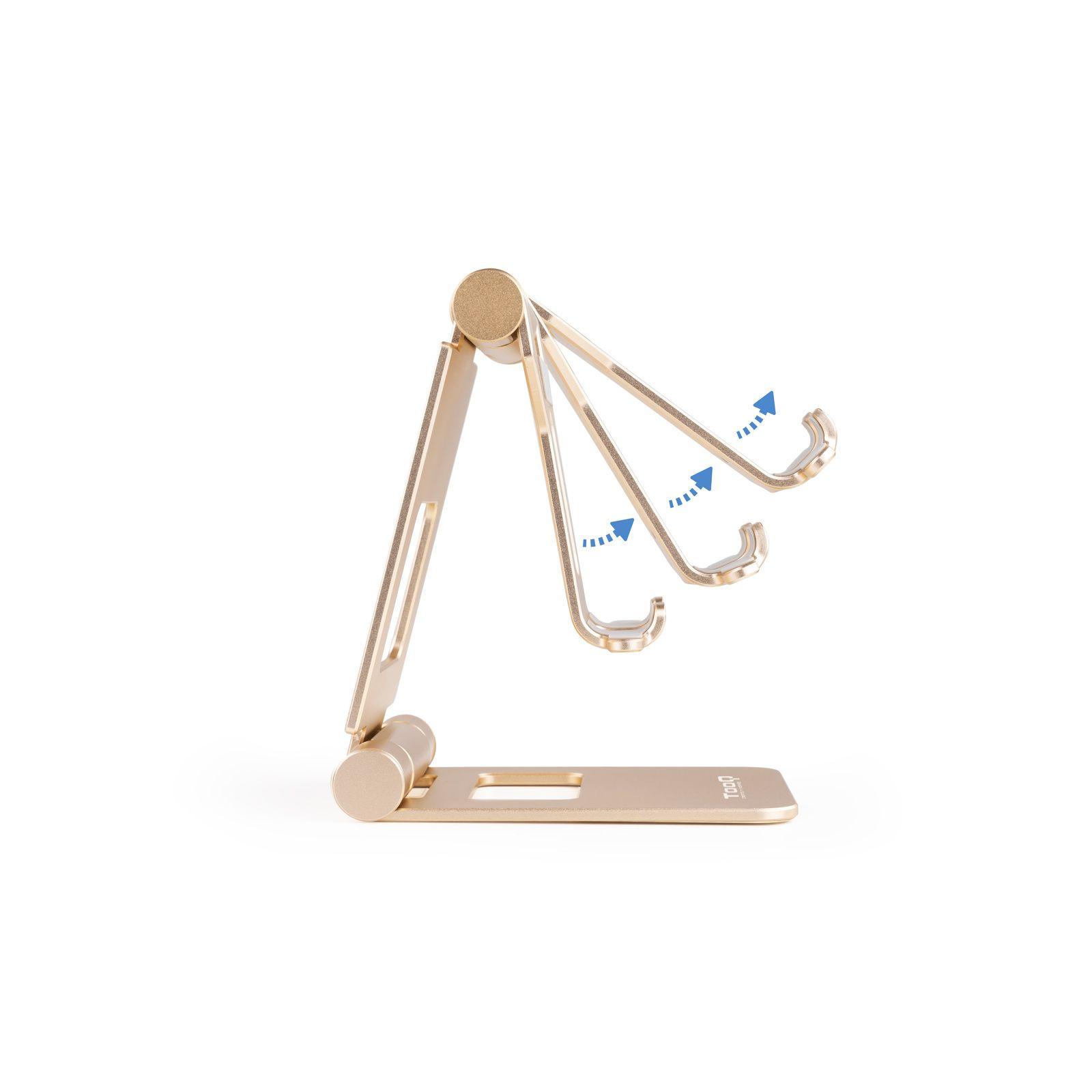Suporte de Mesa para Telemóvel e Tablet TOOQ PH-KEOPS-ALBA (10" - Dourado), miniatura 4