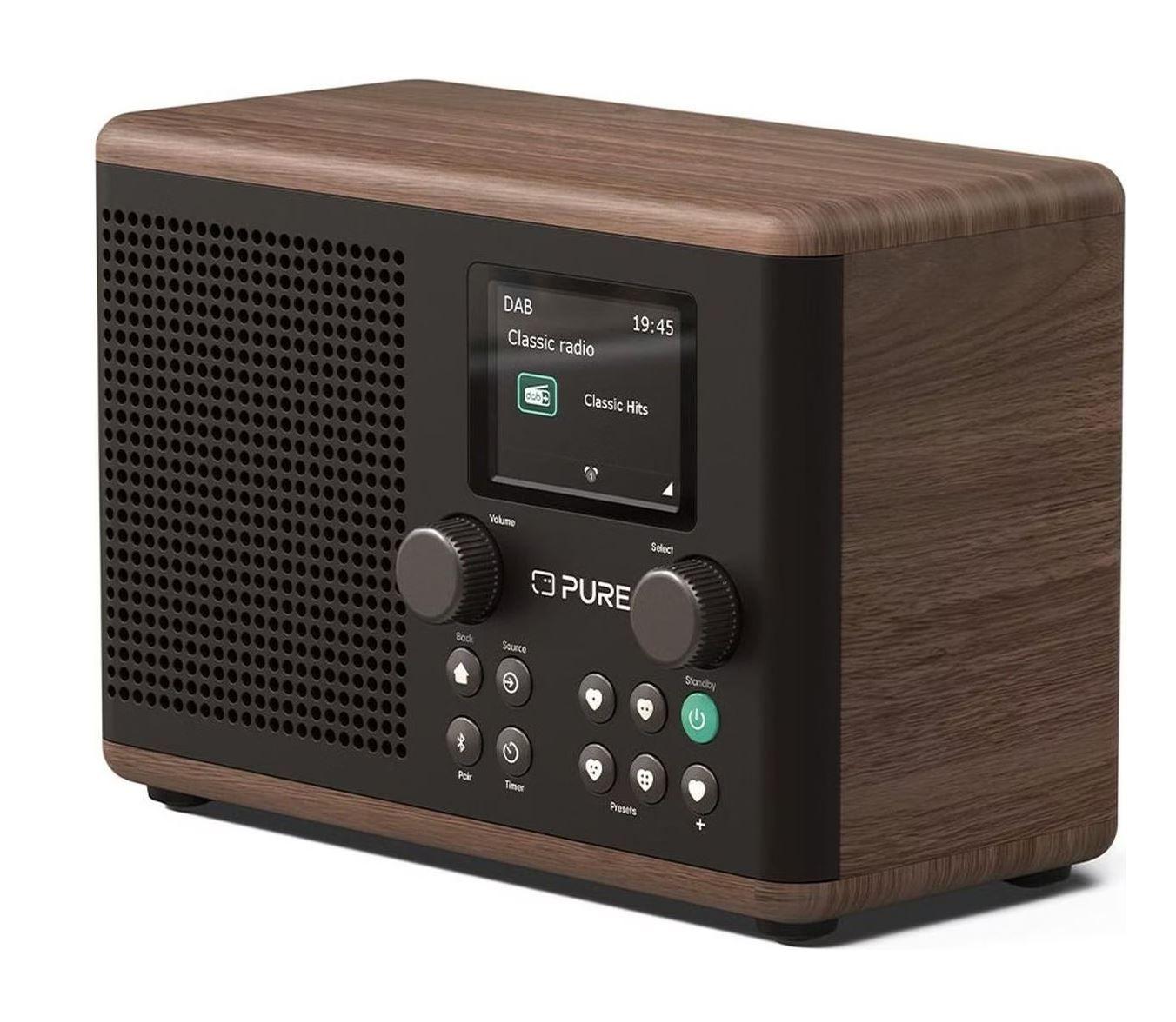 Rádio Digital PURE ACOUSTICS Classic H4 (10 W - Bluetooth - Preto)