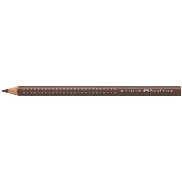 Lápis de Cor FABER-CASTELL Jumbo Grip (Madeira - Castanho)