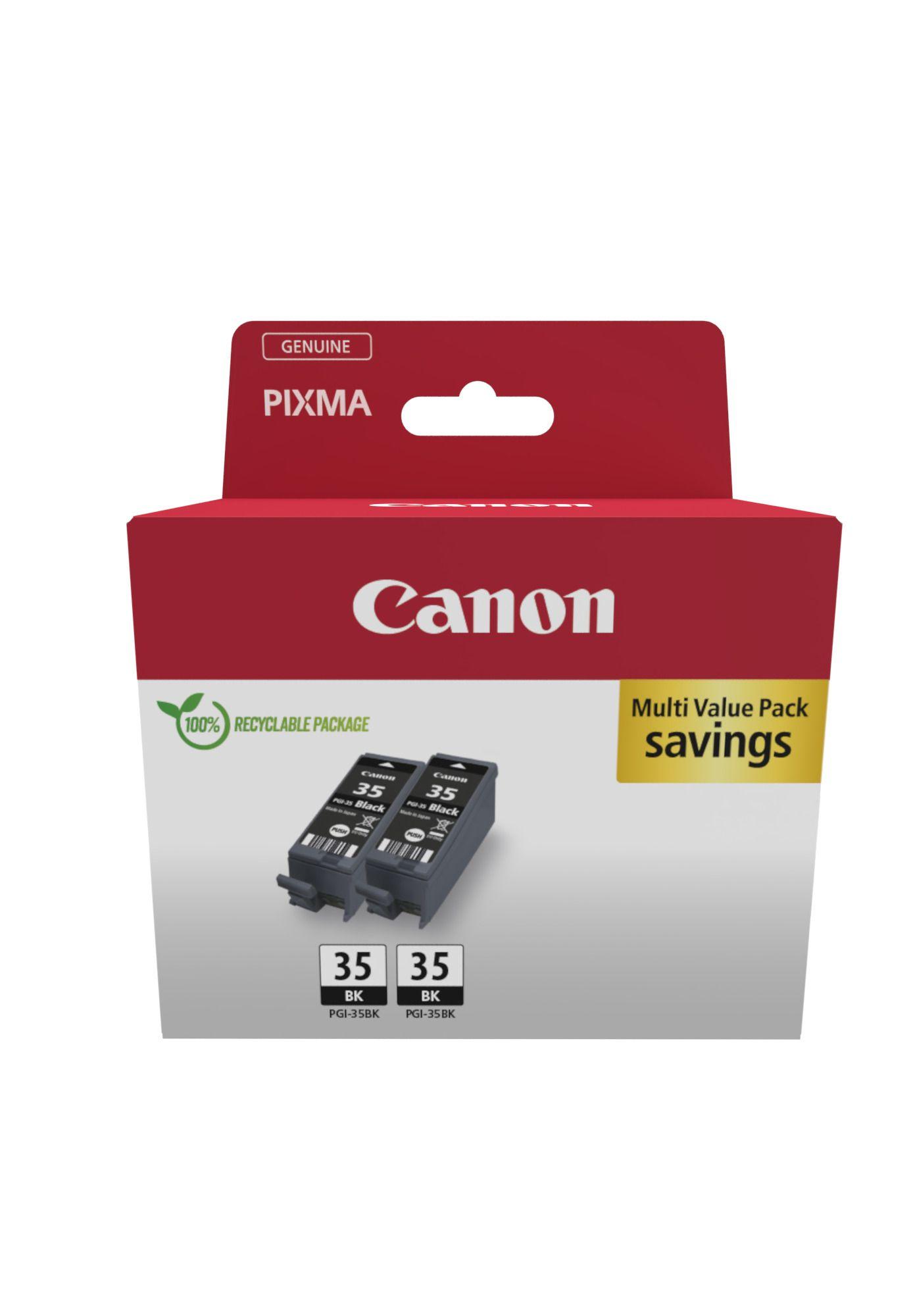 Pack de 2 Tinteiros CANON PGI-35BK (382 páginas por conjunto - Preto)