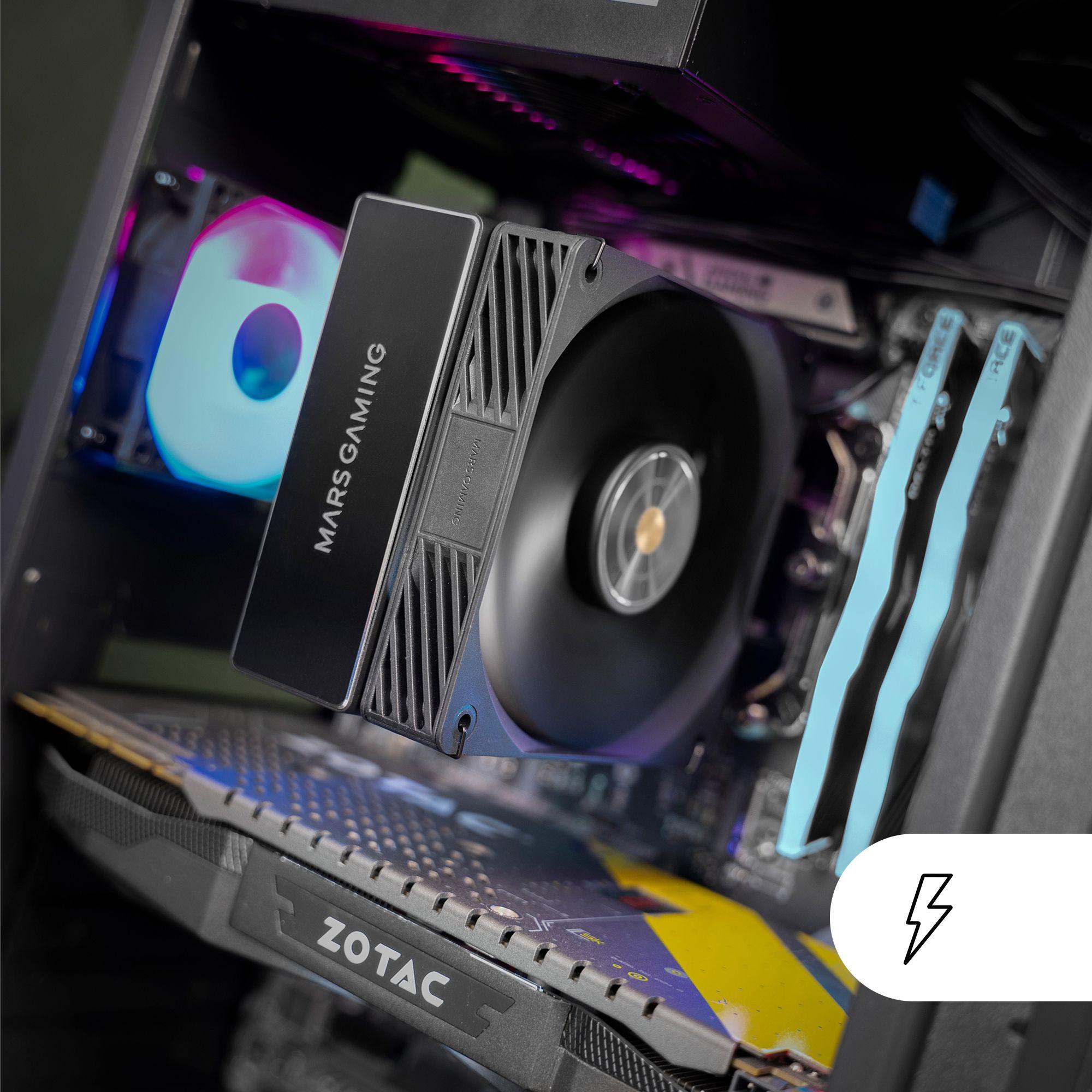 Cooler CPU MARS GAMING MCPU-X4 (12 cm - 2000 RPM - 4-pin - Preto) — miniatura 6