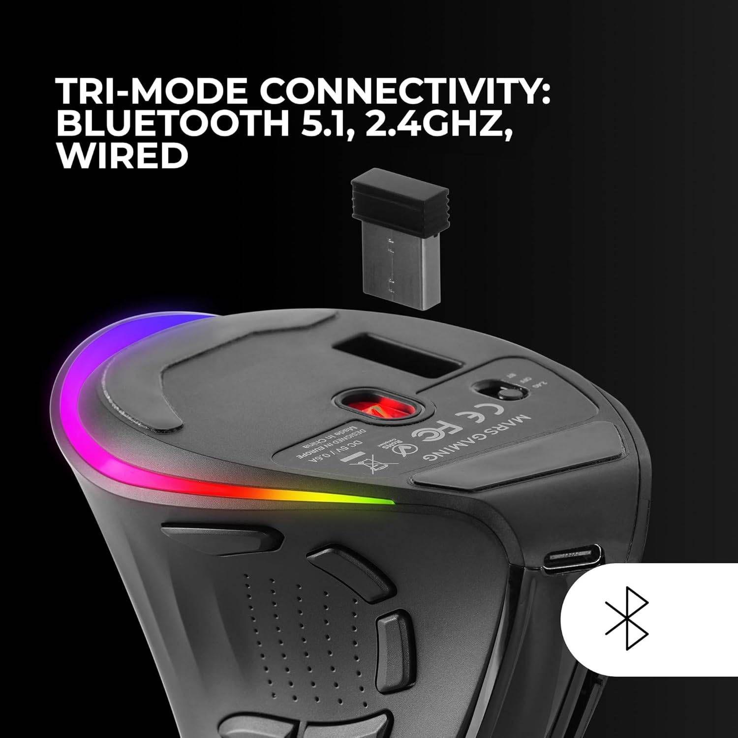 Rato Gaming Vertical MARS GAMING MM-SK (Mão direita - 8400 DPI - Ótico - Preto), miniatura 6