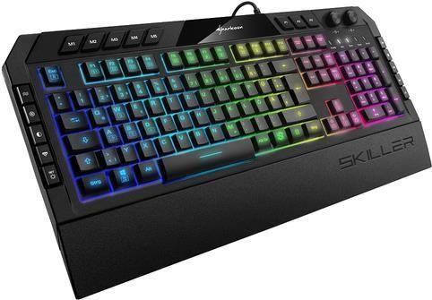 Teclado SHARKOON SKILLER SGK5 (Alemão - Interruptor de chave mecânico - Tamanho completo - Preto)