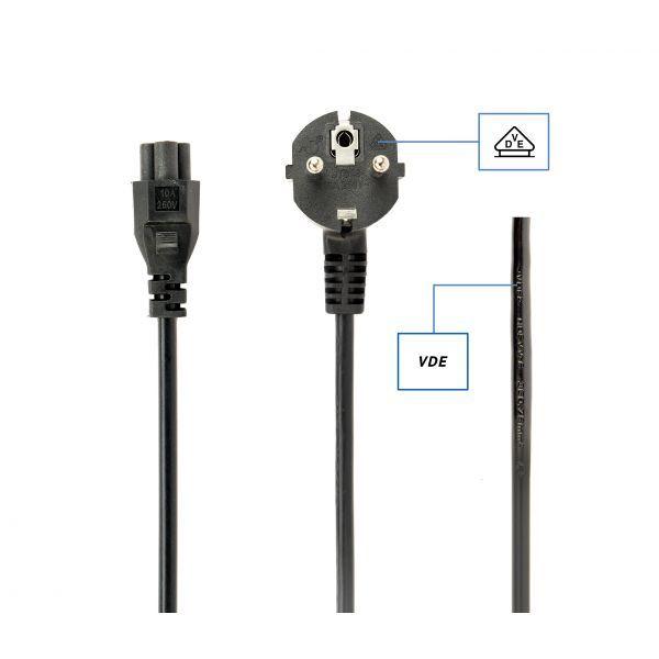 Cabo de Alimentação GEMBIRD PC-186-ML12-3M (3 m - Acoplador C5 - CEE7/7 - Preto), miniatura 4